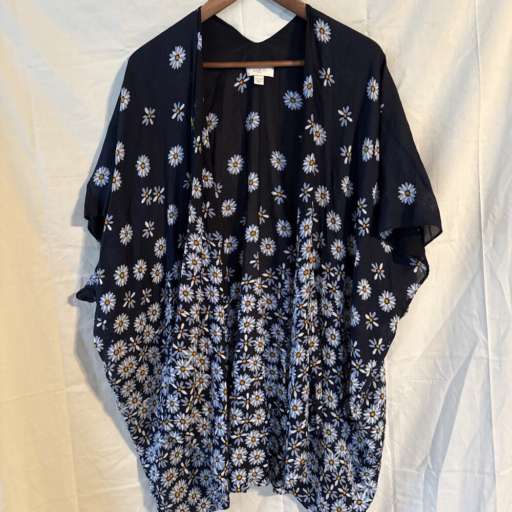 Loft Outlet Kimono Women's One Size Spring Floral Print Open Lightweight